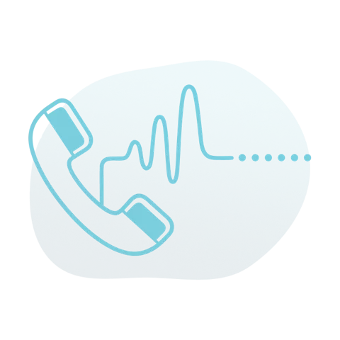 Illustration : Téléphone et onde vocale