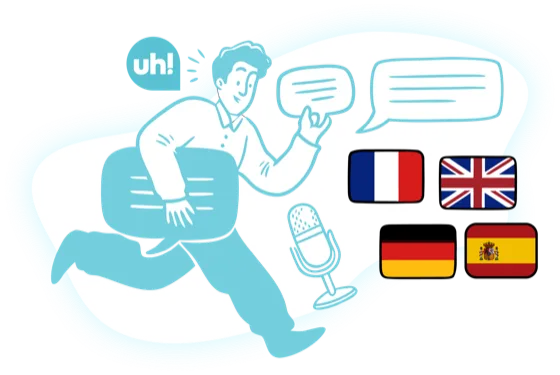 Illustration : transcription multilingue pour les humains
